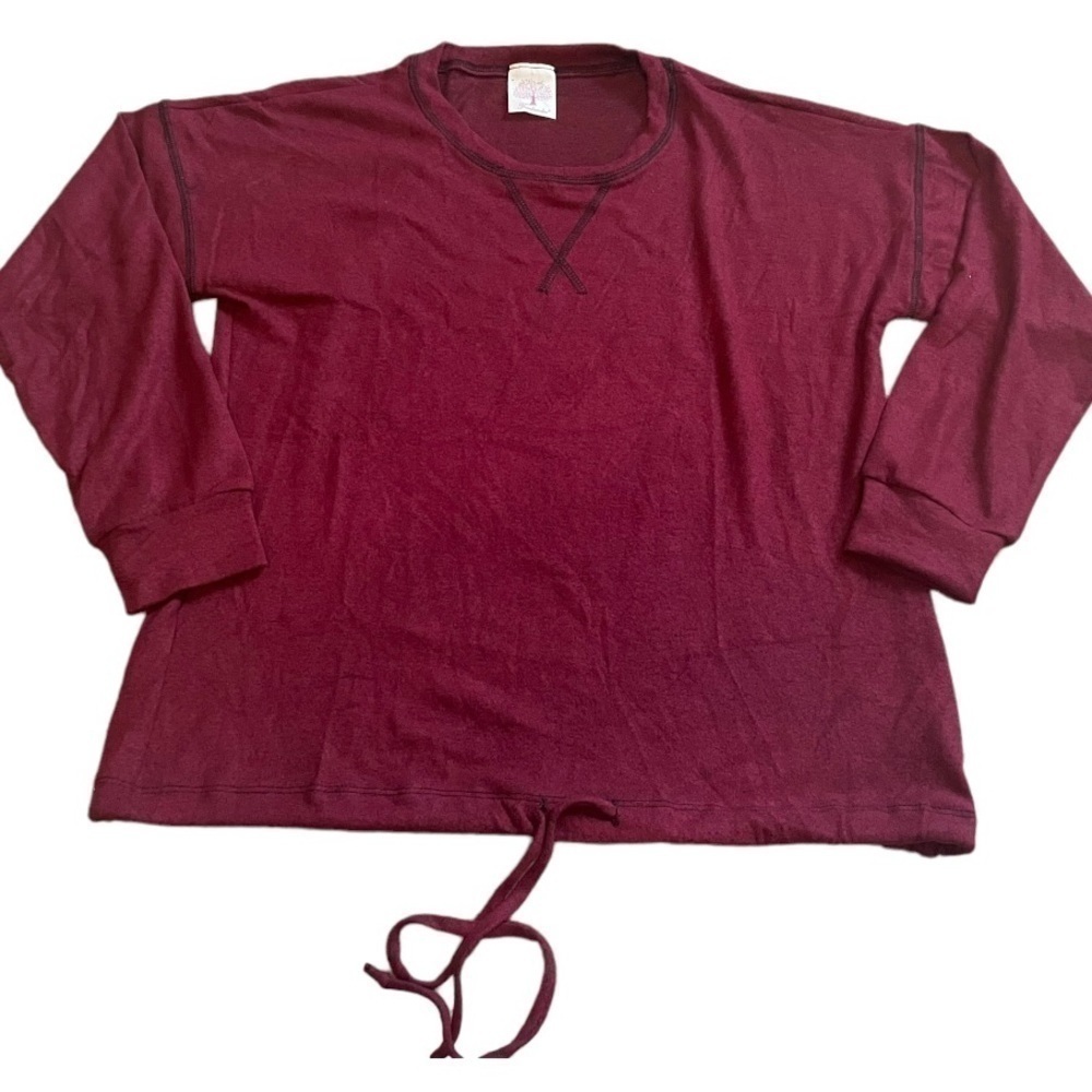 FREELOADER HACCI Long sleeve DRAWSTRING SOLID Dark Burgundy